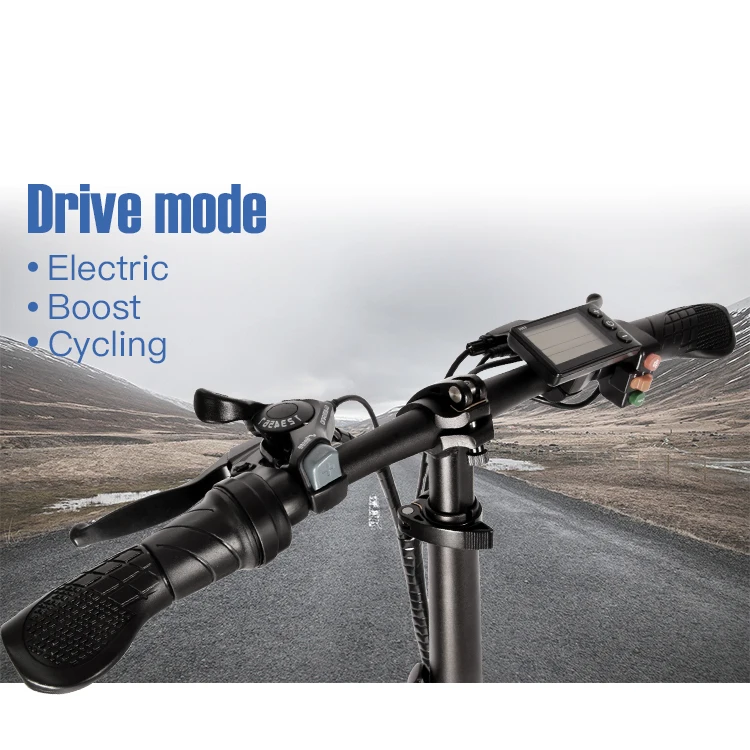 New ASKMY e206 Fat Tire Folding Bicycle  Electric Cycling For Man 350W  Brushless Motor EBike 3 Drive Mode Adult Electric Bike