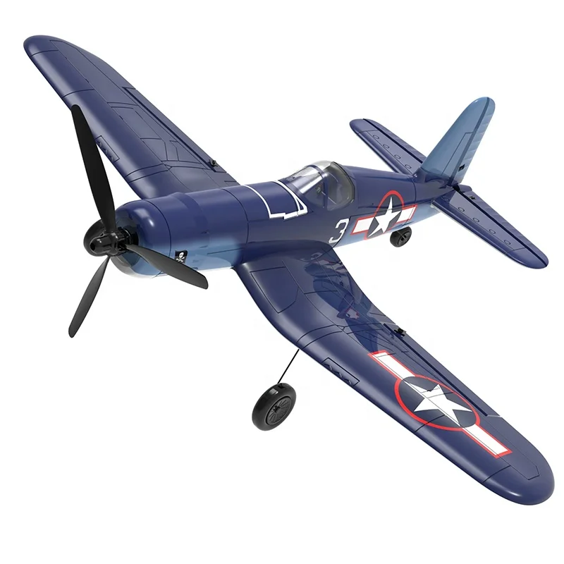 Самолет VOLANTEXRC F4U Corsair V2 4CH RC Warbird со стабилизатором Xpilot один ключ пилотажа 761-8B RTF