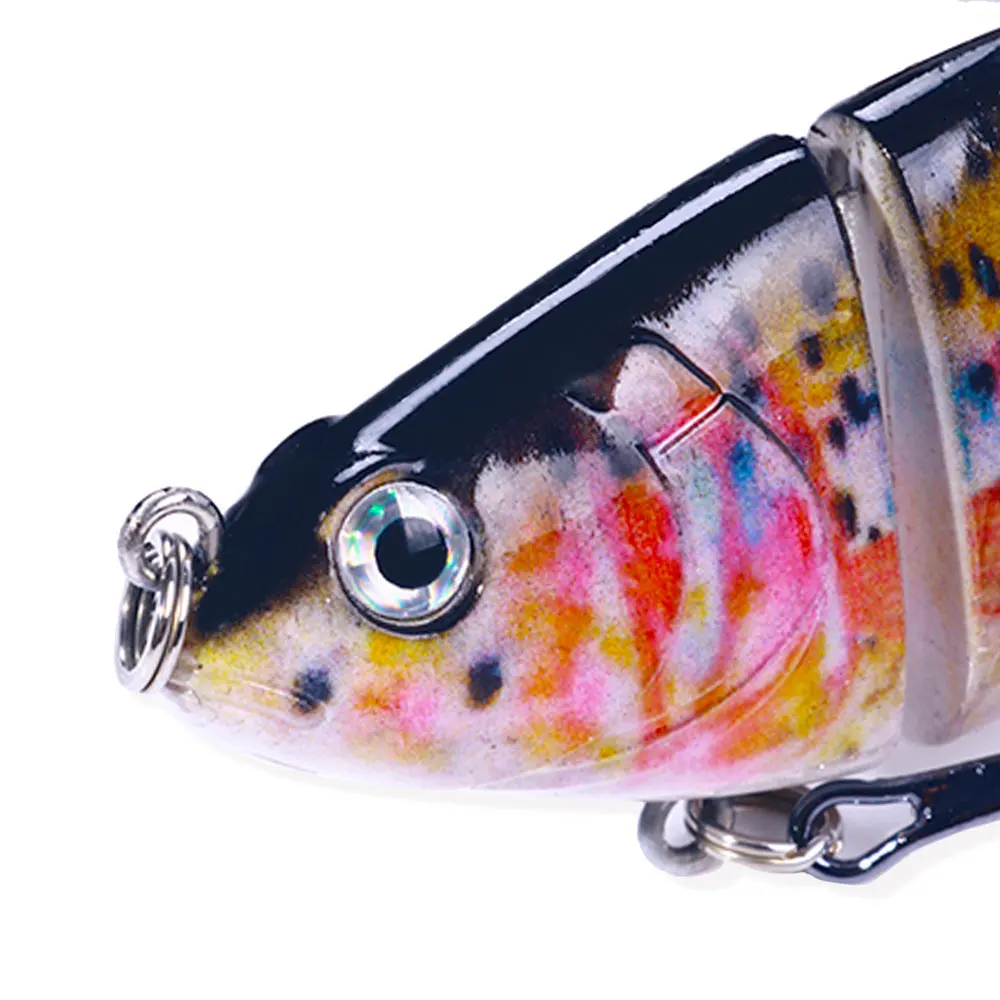wholesale fishing supplier bass trout fishing lure metal jointed swimbait 6 segments fishing lure for freshwatet