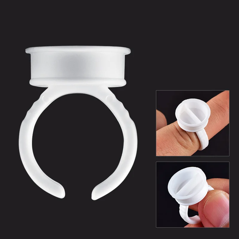 100 pack High Quality Disposable white plastic pigment cup Ink Ring cup Microblading Tattoo Cups for tattoo and permanent makeup