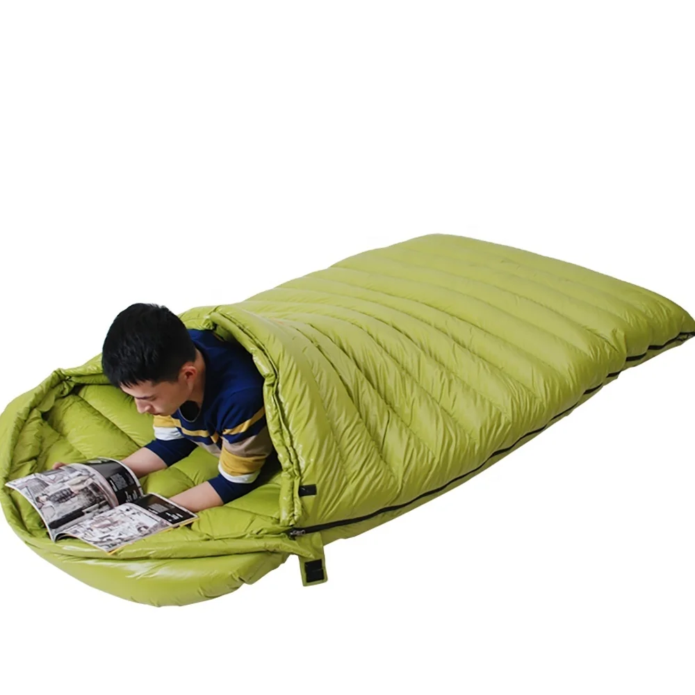 
OEM goose down double sleeping bag for camping and hunting winter outdoor waterproof down sleeping bag 2 person 