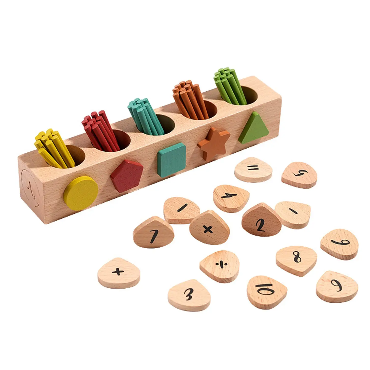 Montessori Color Sorting Game Children Early Learning Math Teaching Counting Toy Educational Shape Matching Wooden Toys
