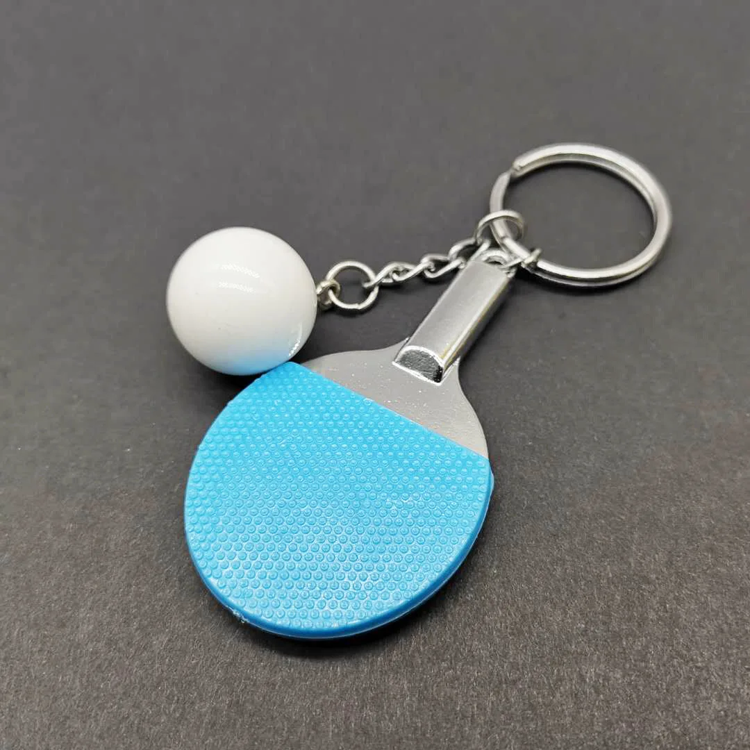 Cheap Table Tennis Ball Pendant Keychain Bag Pendant Table Tennis Sporting Advertising Table Tennis Keychain