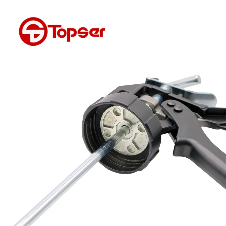 Hand Tool 600ML Aluminum Alloy Manual Sausage Glass Glue Gun Silicone Sealant Nozzle Caulking Gun