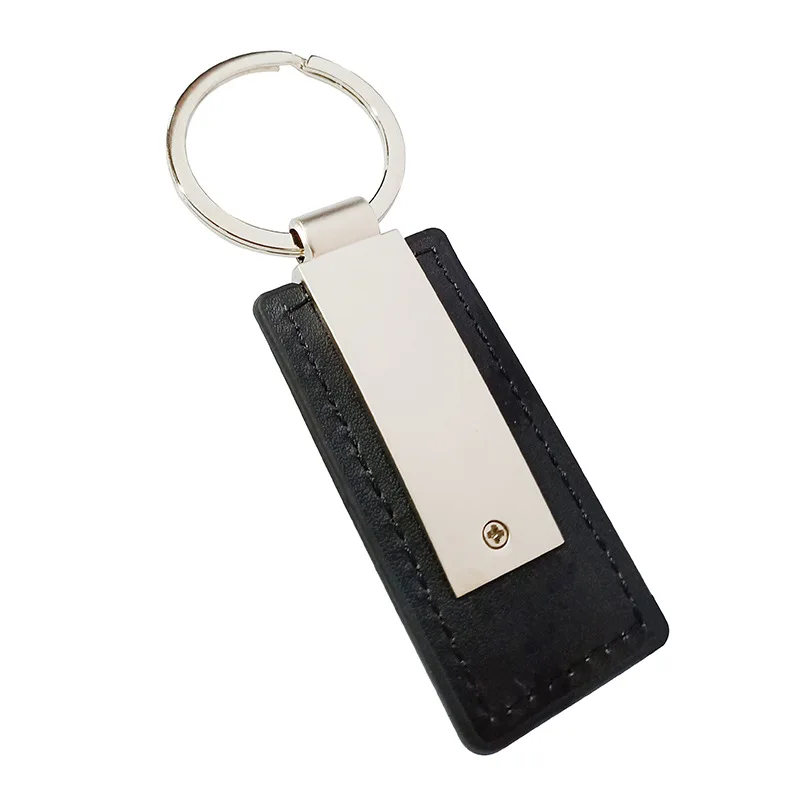 Personalized men car genuine durable luxury custom logo pu leather key ring