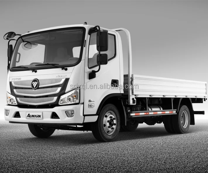 China Foton Aumark S Models 7-8 Tons Load Capacity Flat Bed Low Fence Box 4x2 Lorry Truck Prices For Sale