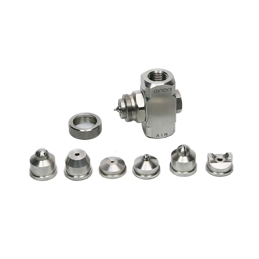 XINHOU Stainless Steel Fog Spray Nozzle, SS304 1/4 Non-Adjustable Air Atomizing  Nozzle