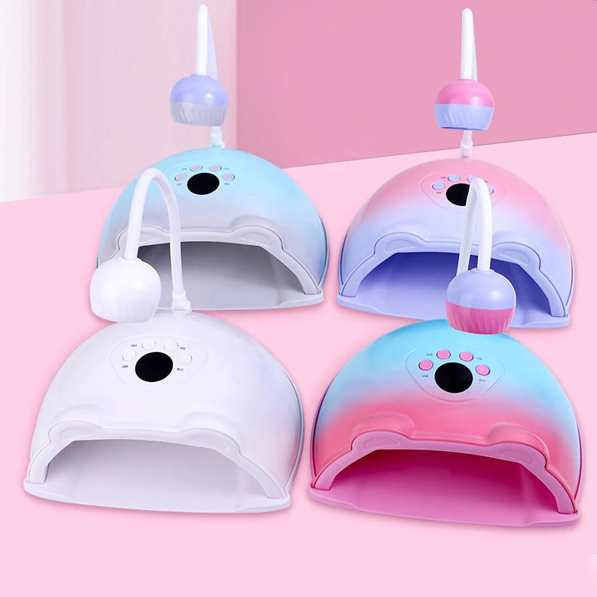Private Logo 2 In 1 48w 48 Dual Leds Pink Purple Nail Lamp Professional Gel Polish Machine Manicure Uv Nail Polish Lamp