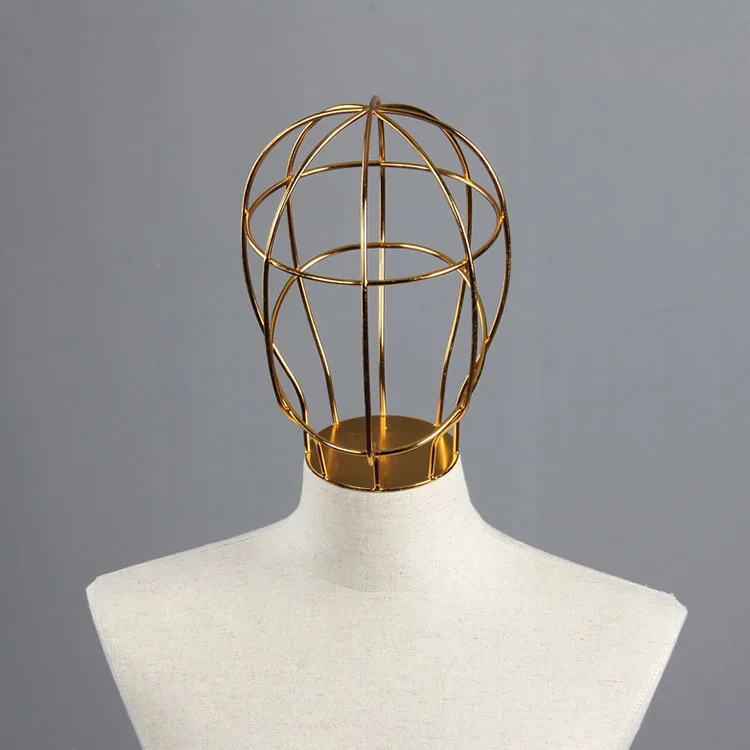 
Model Female Chest Piece Necklace Shirt Dummy Table Adjustable Half Body Props Hollow Metal Head Mannequin 