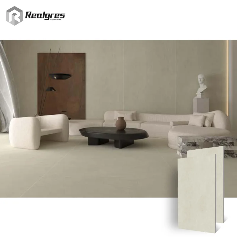 Realgres Cheap Cement Series Sintered Stone Best Quality 12mm Matte Artificial Stone Slab For Hotel Villa Cladding Paneling