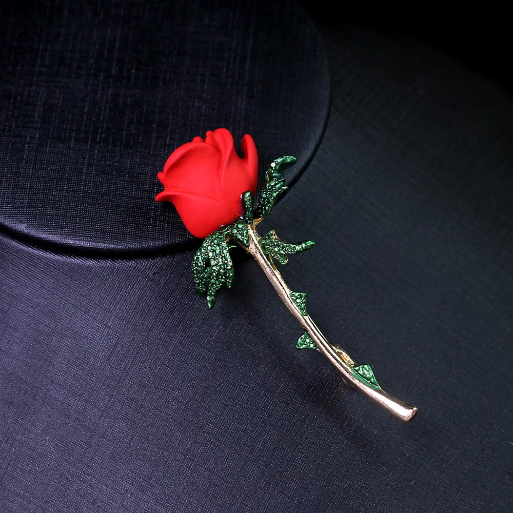 Wholesale of exquisite rose brooch clothing accessories anti-glare corsage for suit