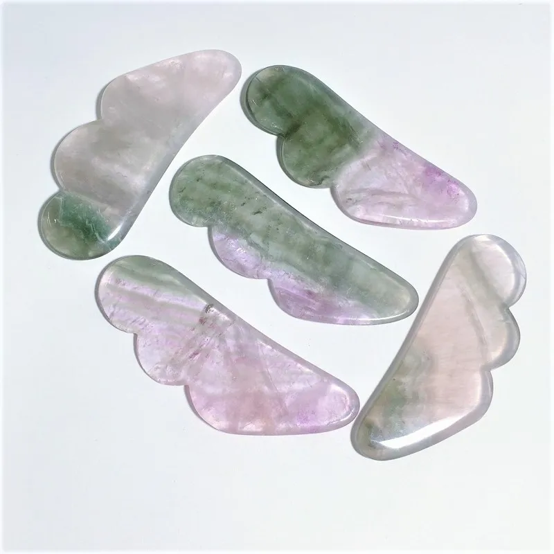 Лучший подарок для похудения лица флюорит массажный инструмент для соскабливания тела доска роликовая крыла Форма гуаша