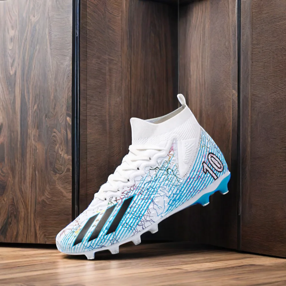 Hot sales 2024 New High-Top Football Sneakers Non-Slip Long Nail Broken Nail Shoes for Summer Spring Autumn Winter Us Size 6.5