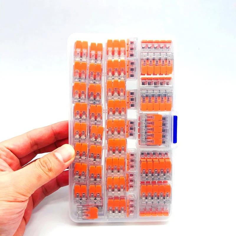 75pcs box general transparent cable soft and hard wire compact household wire accessories 412 quick connector
