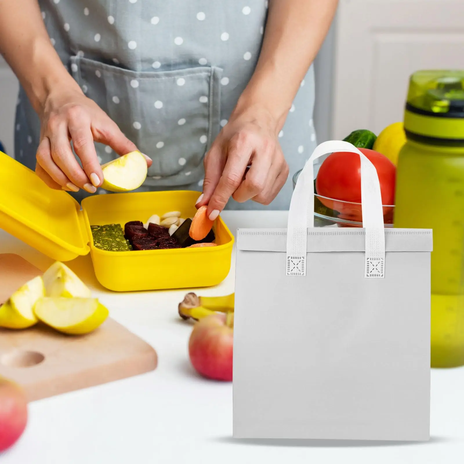 Custom Cooler Lunch Bag Waterproof Non-Woven Grocery Thermal Bag Letter Aluminum Foil Food Insulated Take Away Bag For Delivery