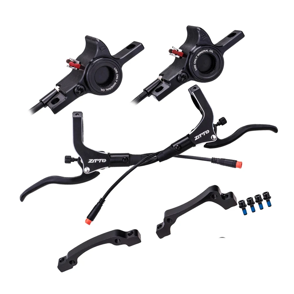 ZTTO MTB Bike 2 Piston Hydraulic Disc Brakes Power Cut E-Bike Brakes CNC Calipers Oil Pressure Brakes 900/1680mm M6100 MT200