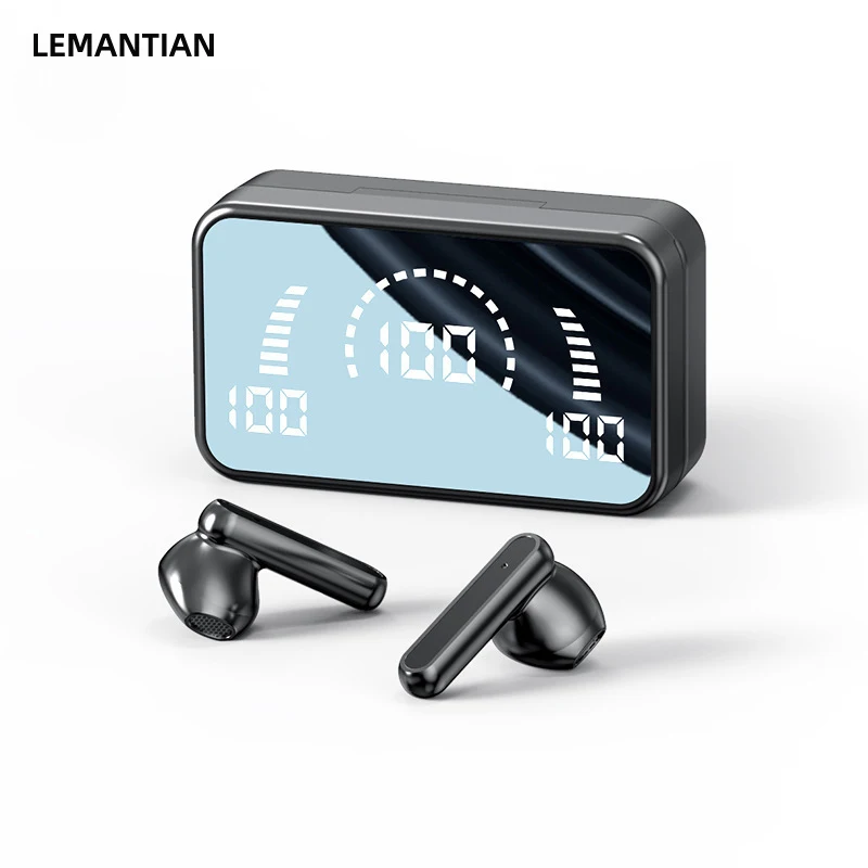 Mirror-LED Shell Display tws Earbud touch Control headphones Stereo Waterproof Wireless headsets s20 tws earphones