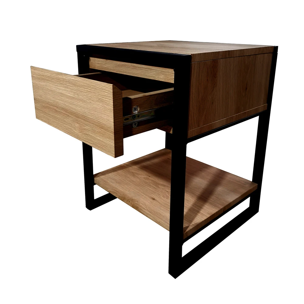 Винтажная промышленная мебель для гостиной, ночная тумбочка, ночные Стенды для спальни, металлические деревянные боковые прикроватные столики с выдвижным ящиком