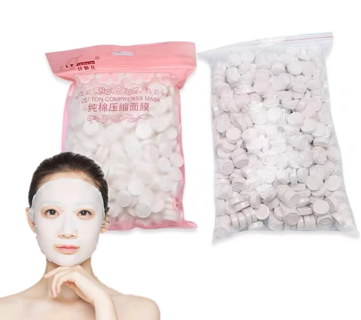 Cheap Disposable Compressed Facial Mask Paper Sheet compresses face mask tablet For Salon Spa