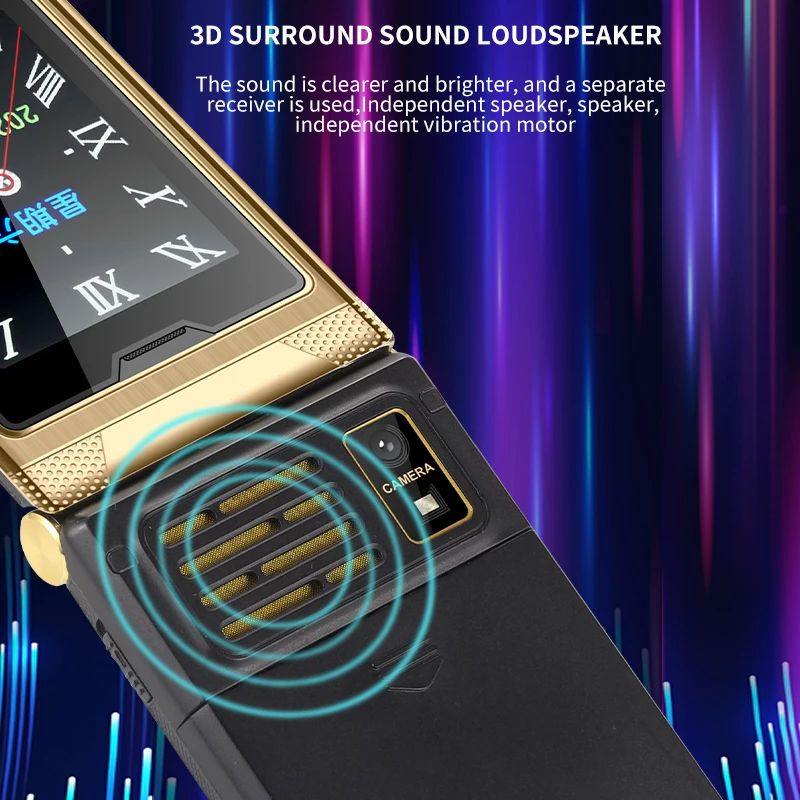 2023 new G10 dual Screen GSM WCDMA 3g 2g celulares all voice king sos family number keypad big button flip unlock cell phone