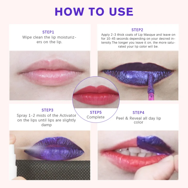 Wholesale Wow Lips 6 Color Peel Off Lipstick Waterproof Lipstick Liquid Matte Lipstick Red Long Lasting For Makeups