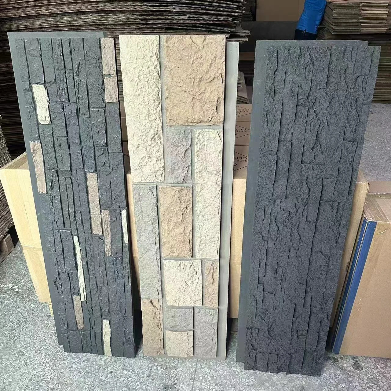 Lightweight PU Stone panel wall Faux Polyurethane Stone Panel 3D Wall panel board