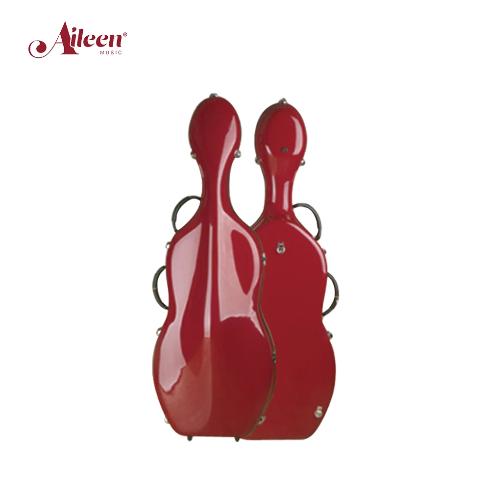 Good quality Musical instrument 4/4 Fiberglass cello case (CSC007)