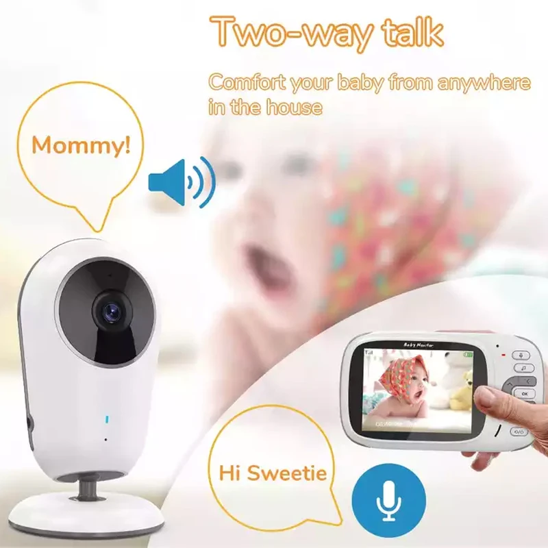 Real Time Wireless Monitoring Kids Security Camera GM609 Mini Camera With Screen Two Way Audio Baby Monitor