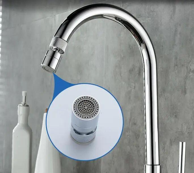 silver color Faucet booster sprinkler tap water splashproof filter kitchen water filter nozzle