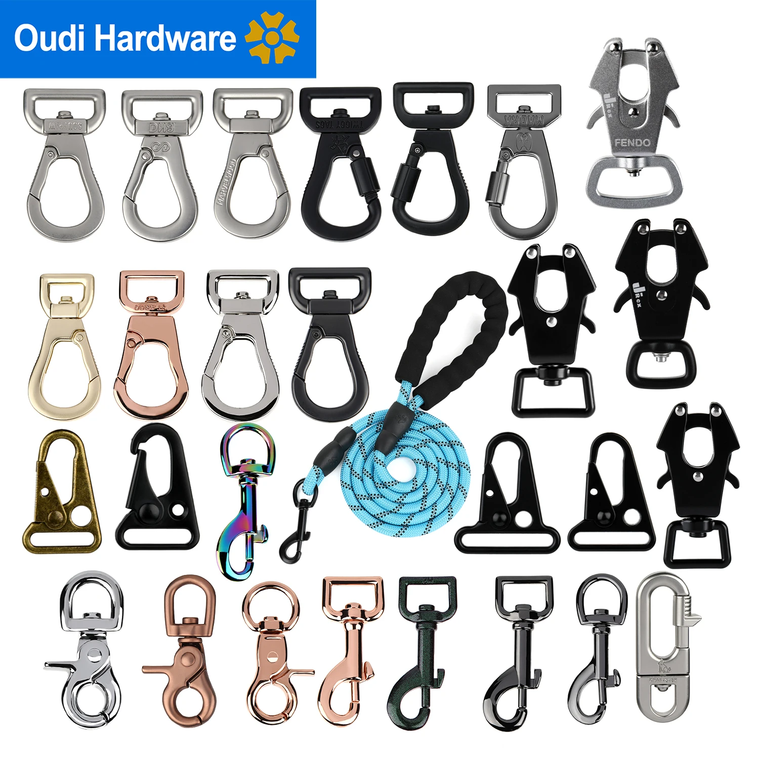 Zinc Alloy Dog Leash Swivel Carabiner Hook Clip Dog Swivel Hook Trigger Snap Hook With Eye