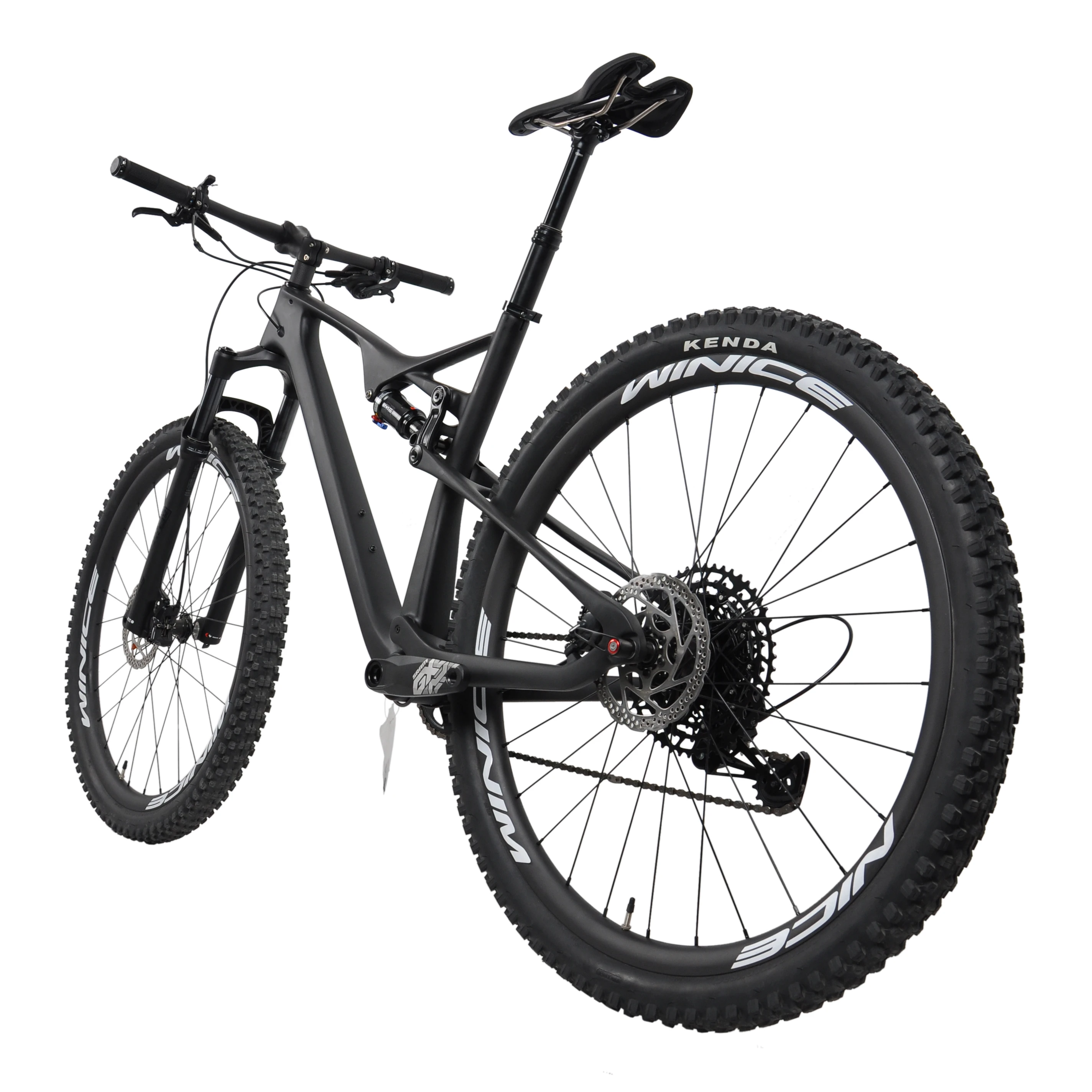 Велосипед DengFu M06 XC с полной подвеской, углеродное волокно, MTB, QR и сквозная ось, совместимый велосипед из углеродного волокна