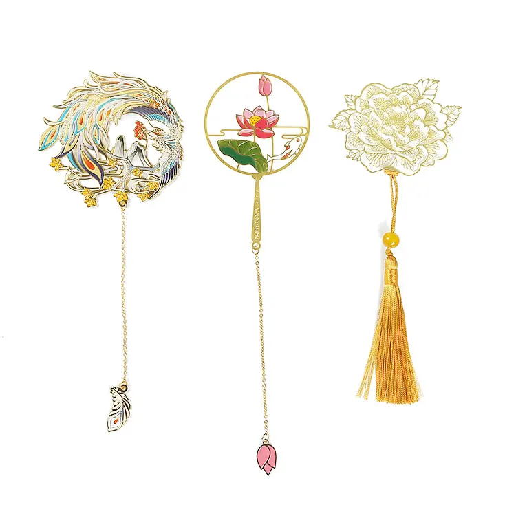 Metal Crafts Manufacturer Personalized Custom Kawaii Cute Anime Enamel Metal Bookmark Custom Book Marks Metal Bookmark