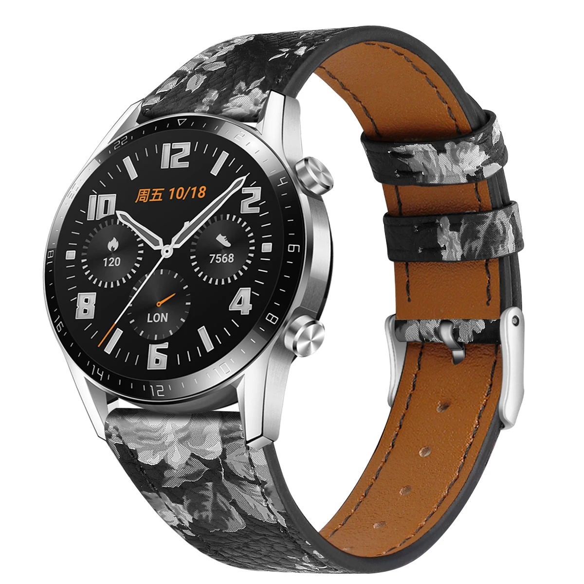 
Watch Band Replacement Strap Leather Watch Band for Huawei GT2 Elegant Watch Strap 22mm 