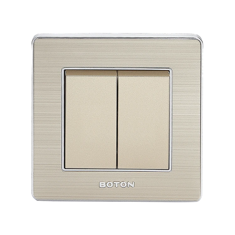 Декоративный переключатель K2 Series, 2 клавиши, 2 канала, европейский стандарт, настенный выключатель