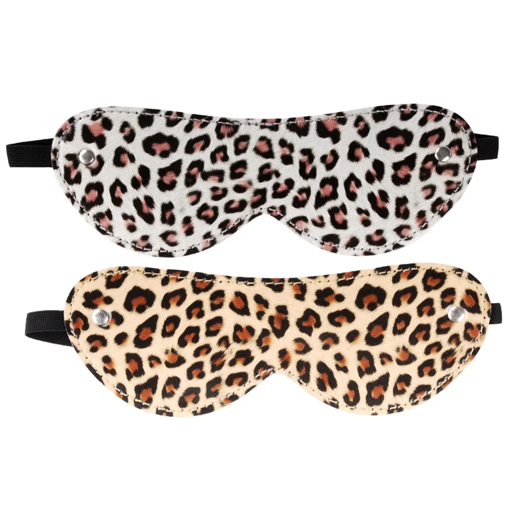 BDSM Erotic Restraints for Couples Sexual Leopard Blindfold Soft Sleeping Mask Bondage Eye Mask