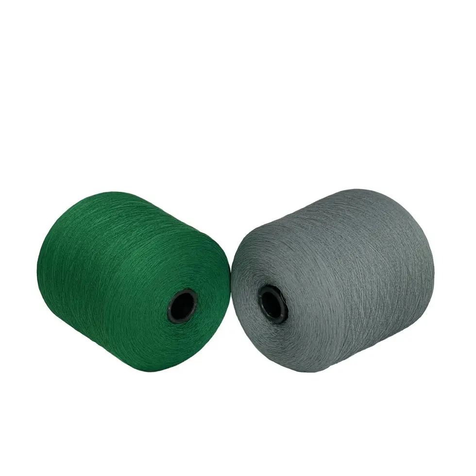 For flat knit machine recycle polyester viscose sweater yarns blended yarn