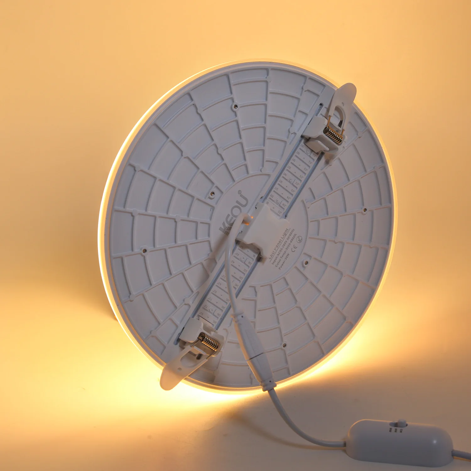 Super Bright Tricolor Smart Round Led Panel 24W Dimmable Led Panel Light Frameless