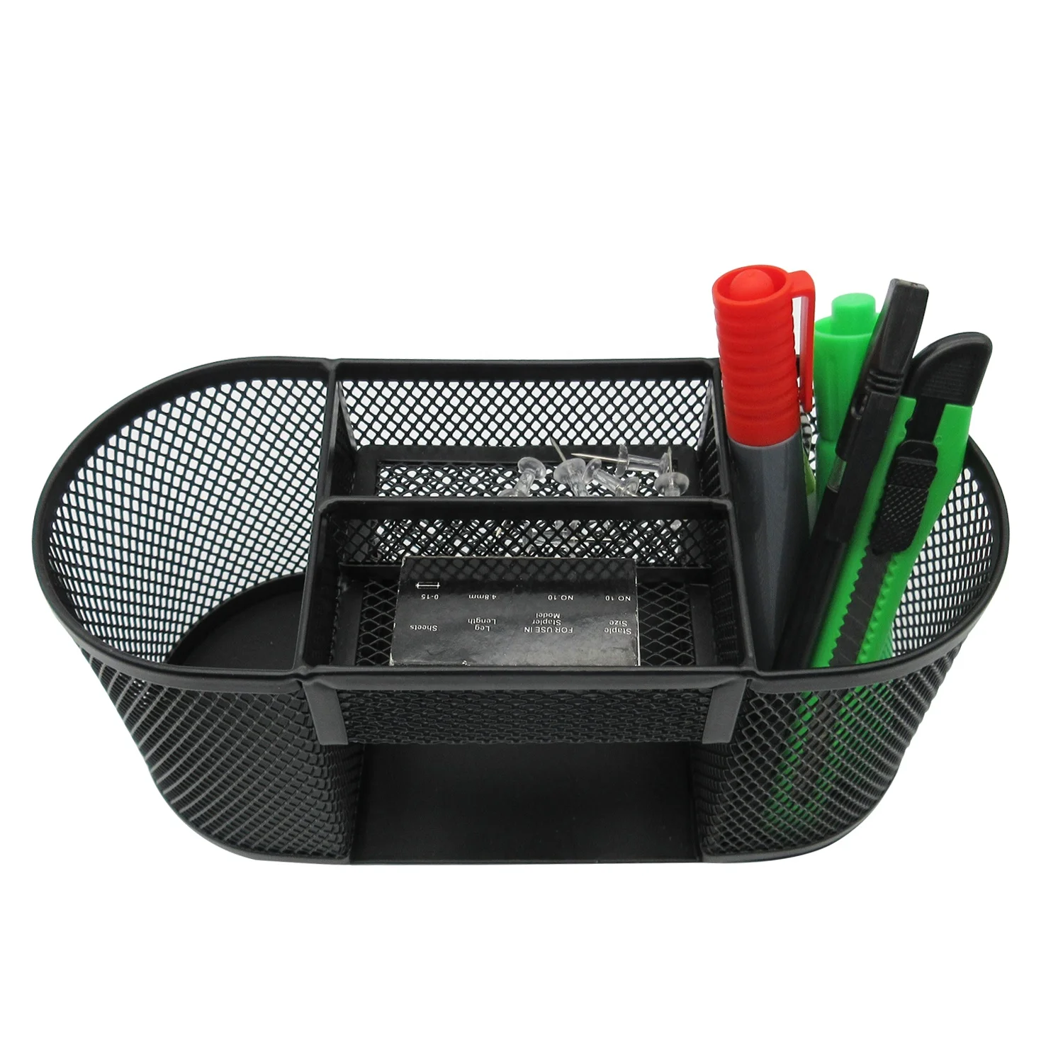 Office stationery morden metal multifunction large capacity desk top organizer mesh desk organizer