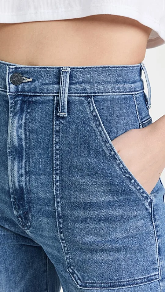 Customized Manufacturer Women High Rise Ankle Length Zip Fly Elastic Bottom Cotton Spandex Skinny Blue  Jeans