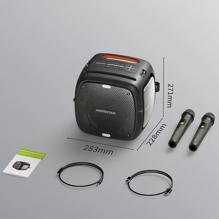 LED long battery life with wireless microphone Portable Bluetooth Speaker Karaoke Machine