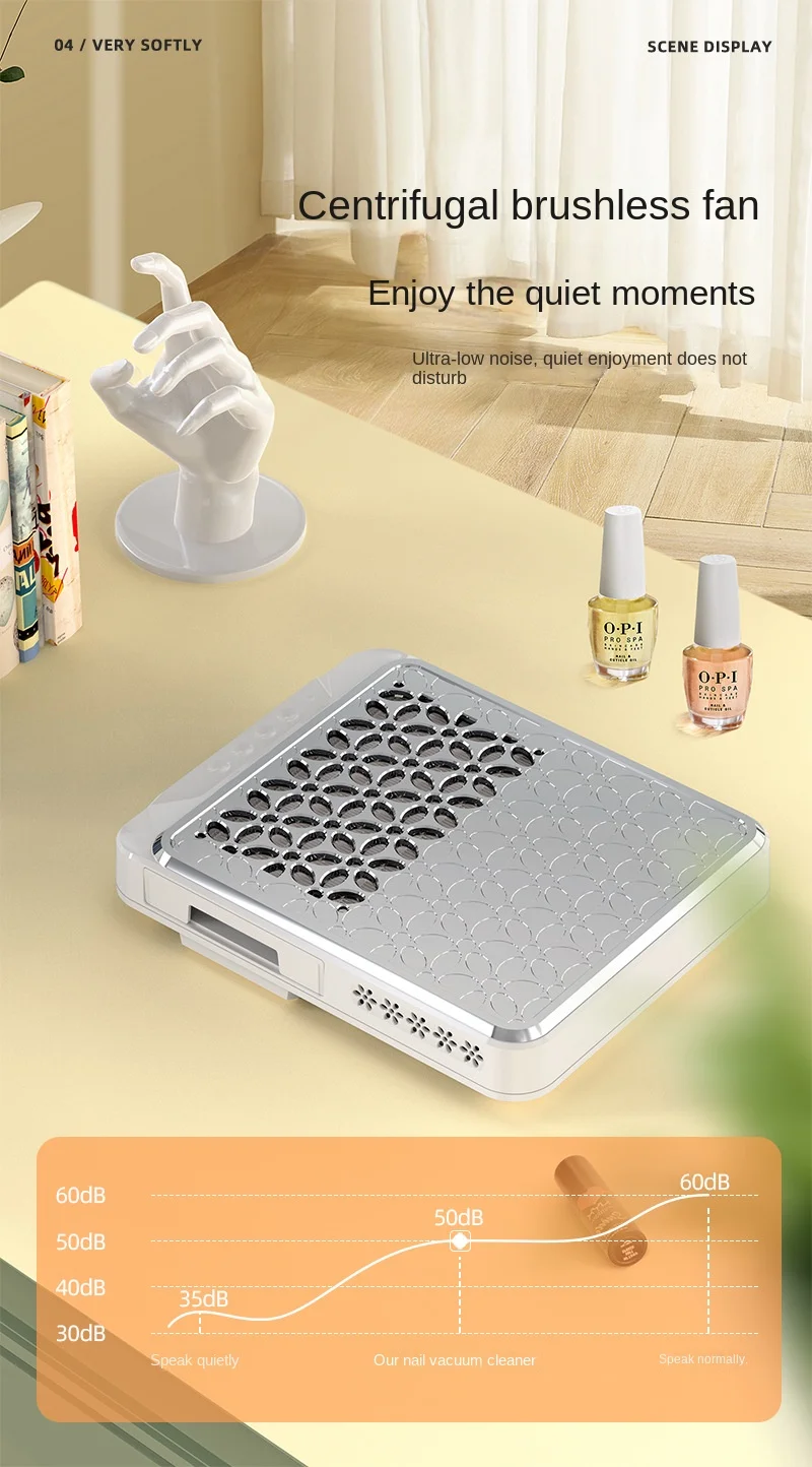 New Nail Dust Collector High Suction Brushless Motor Nail Cleaner Rechargeable Portable Strong Nail Dust Collector