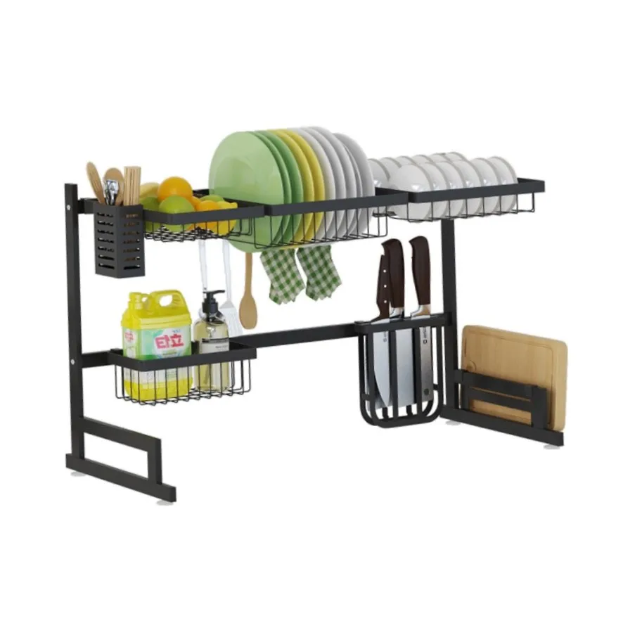
Wholesale Dish Draining Shelf free standing stainless steel kitchen over sink, Hot Selling Dish Draining Holder 