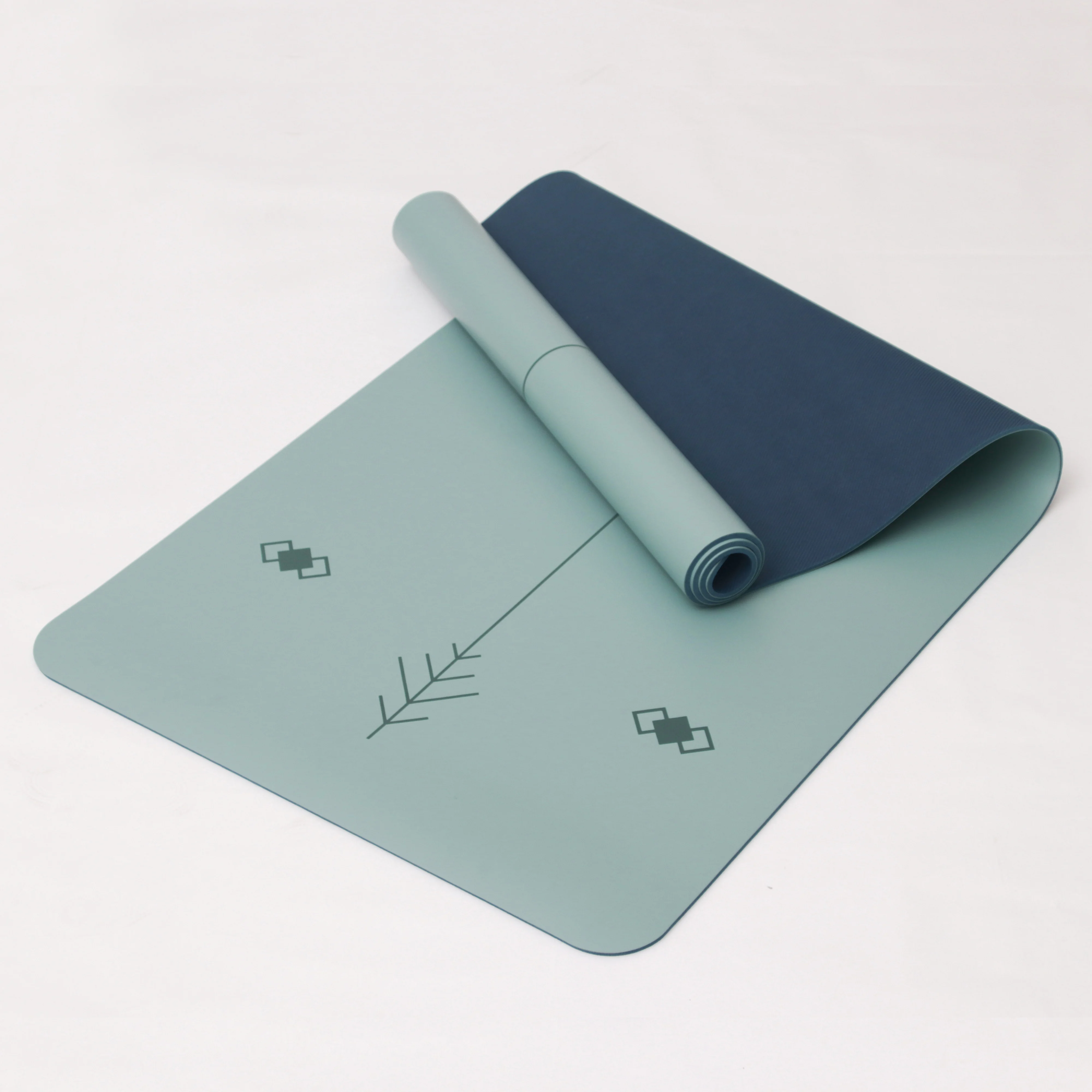 2022 new upgraded coconut fiber 4.5/5mm thick sticky pu yoga foldable travel mat natural rubber non slip yoga mat