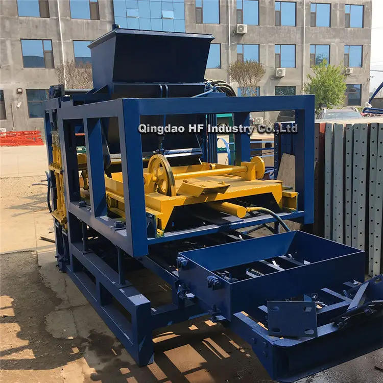QT4-16 interlocking brick making machine hollow block pressing plant how to use