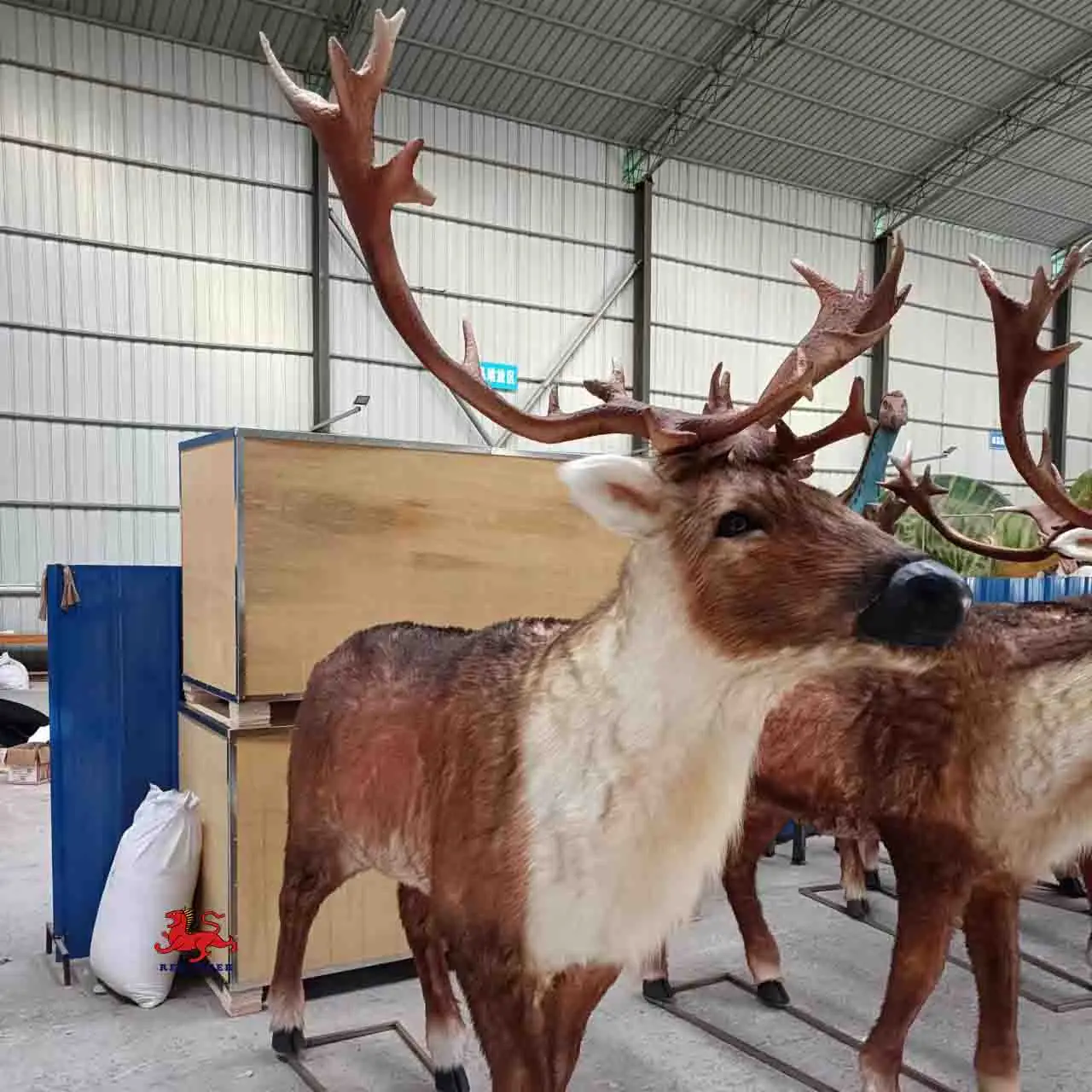 Animal Park Simulated Elk Model Animal Animatronic Model life-size Elk mold For sale