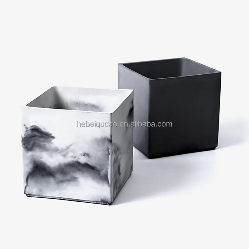 Supplier Cement Pot Cement Flower Pot Flower Pots & Planters Custom Logo China Used with Flower/green Plant Square Cube CLASSIC
