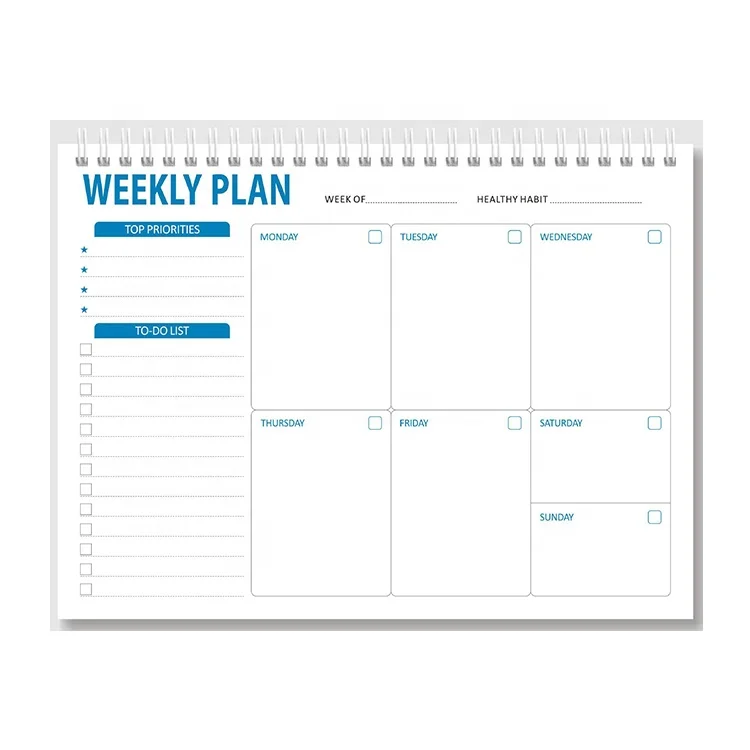 Custom Organizing Scheduling Tasks Undated Desk Calendar Planner  Productivity Tracker Goals Notes
