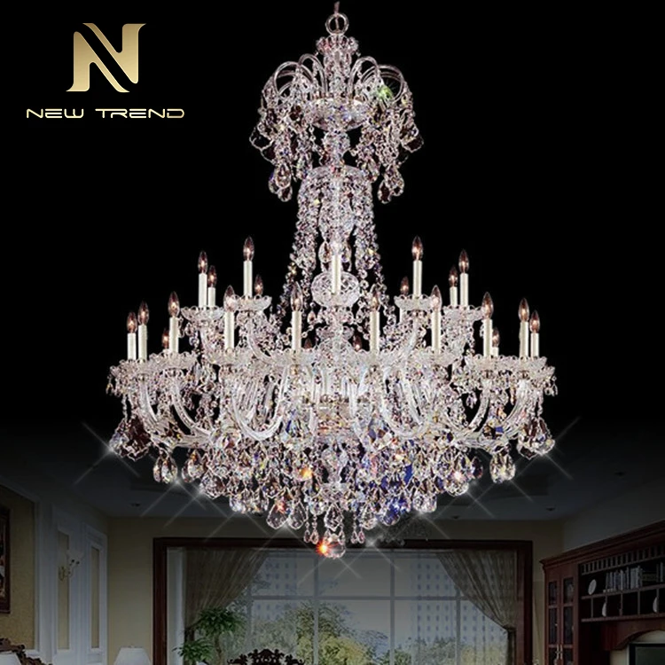 New Product Indoor Decoration Villa Hotel Lobby Wedding Hall Custom Glass Crystal LED Chandelier