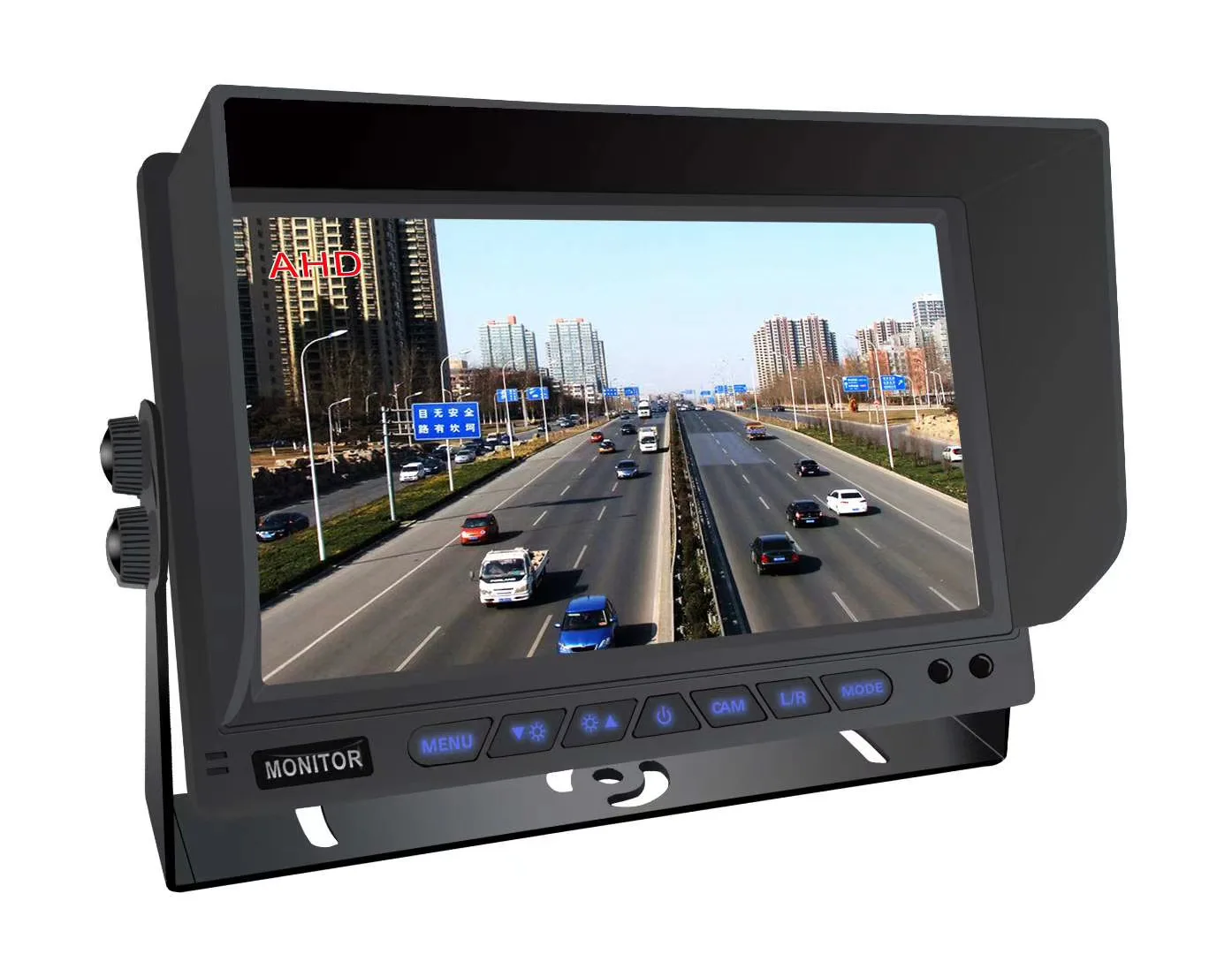 Truck Bus 9inch AHD IPS screen car reversing system lcd cctv monitor Rearview Kit 2video input with audio for Heavy Duty vehicle