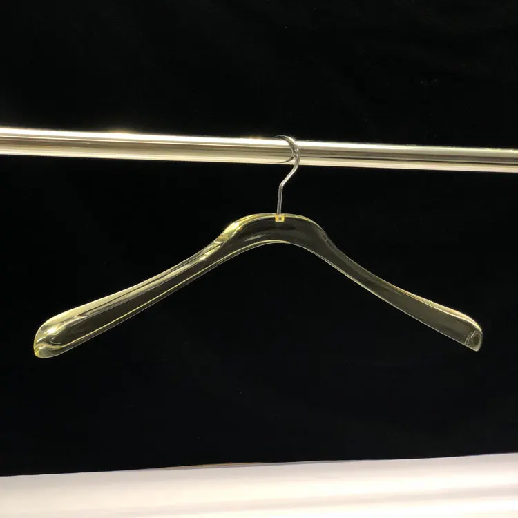 Custom Acrylic Hanger with Shimmering Powder Wholesale Clear Transparent Clothes Acrylic Hangers